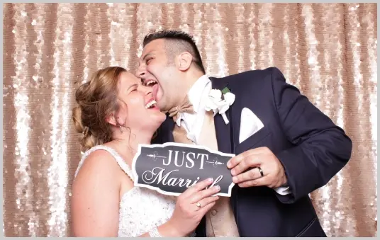 Bride and groom smiling together on their wedding day