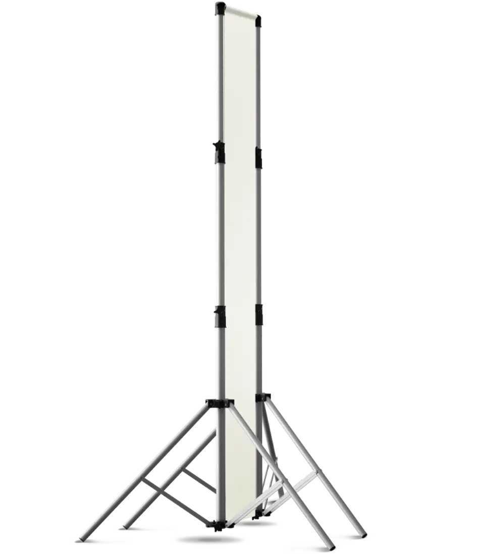 Professional studio lighting on adjustable stand