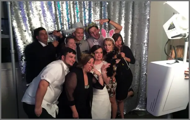 Wedding photo booth print strips with custom graphics